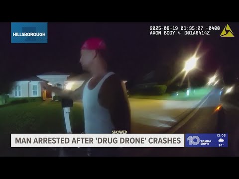 Deputies: Man arrested after crashing drone with drugs attached into H ...