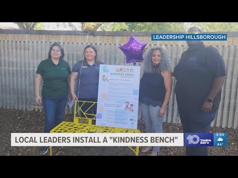 Local leaders install a &#39;Kindness Bench&quot; in Hillsborough County