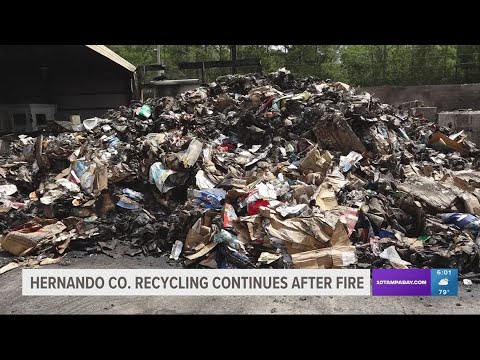 Hernando County residents asked to keep recycling despite collection point destroyed by fire