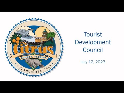 Citrus County Tourist Development Council - July 12, 2023