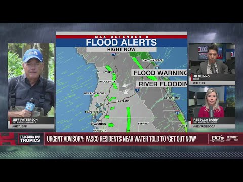 &#39;GET TO HIGHER GROUND&#39;: Rising floodwaters prompt voluntary evacuations in Pasco County