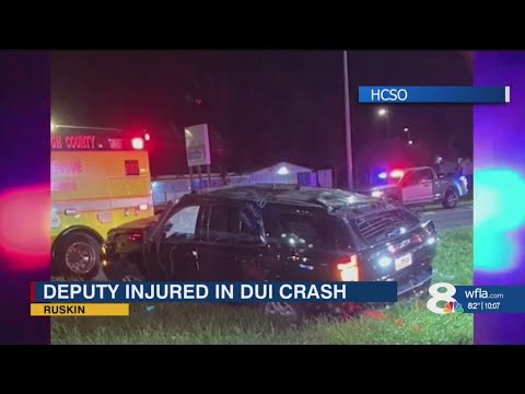 Hillsborough deputy airlifted to hospital after drunken driver slams into patrol car