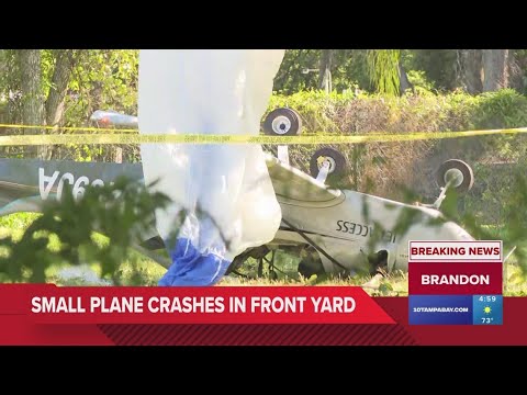 Small plane crashes with 2 people on board in Hillsborough County