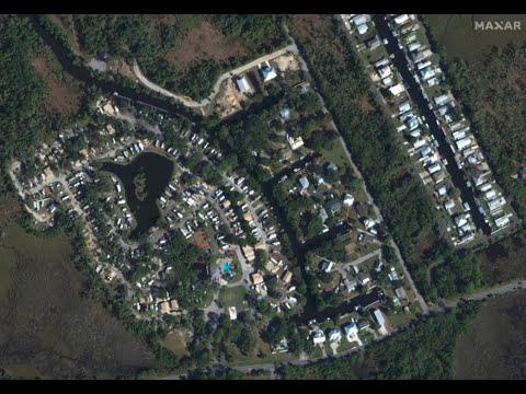 Satellite images show storm surge flooding in Citrus County