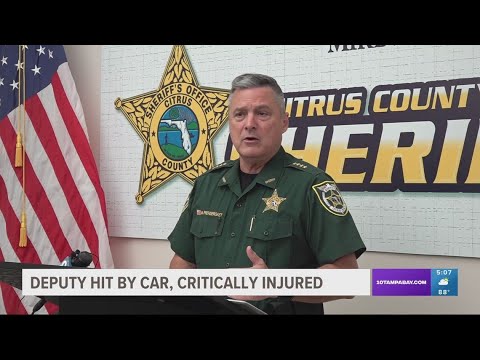 Citrus County deputy in critical condition after being hit by car