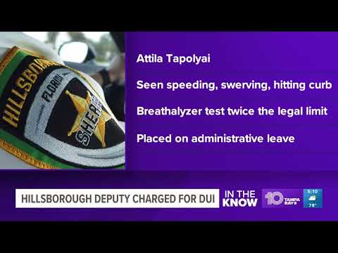 Hillsborough County deputy arrested for drunk driving, blew twice legal limit