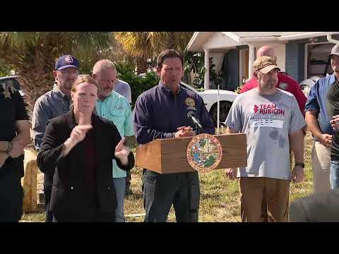 WATCH LIVE: Governor DeSantis visits Pasco County after Hurricane Helene