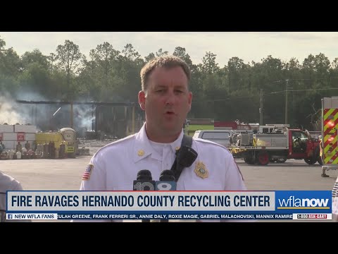 Fire partially destroys Hernando County recycling center