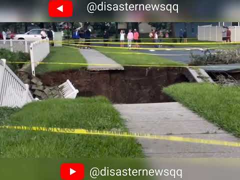 A massive sinkhole has opened up in a Riverview community in Hillsborough County, Florida