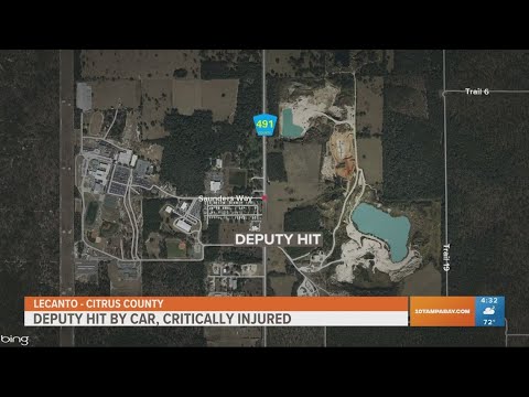 Citrus County deputy in critical condition after being hit by vehicle