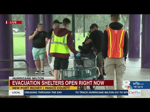 Thousands of residents head to shelters in Pasco County