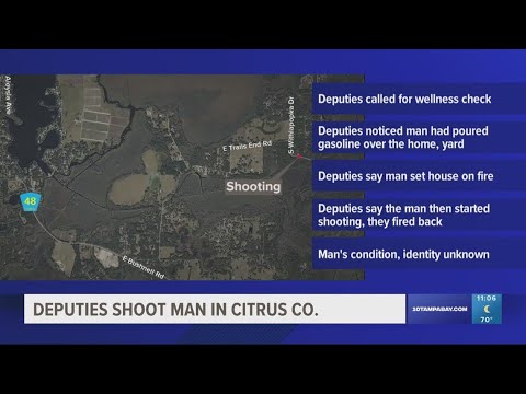 Sheriff: Citrus County man shoots at deputies after lighting house on fire
