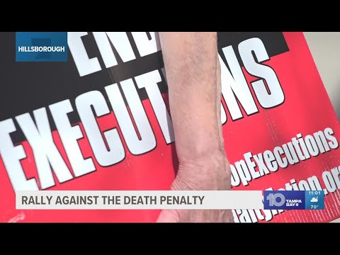 Groups rally outside Hillsborough County courthouse against the death penalty