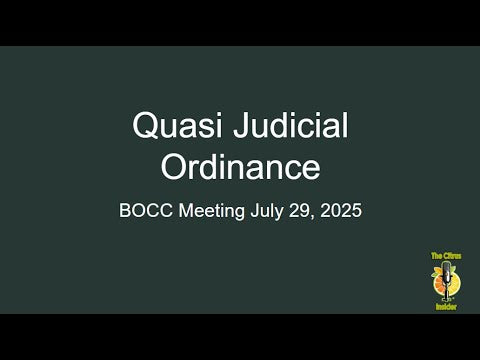 Citrus County Ex-Parte Communication Ordinance