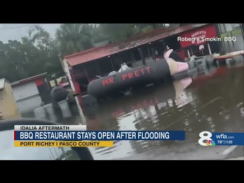 Pasco County BBQ restaurant determined to keep serving community after Idalia flooding