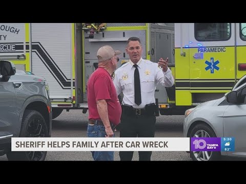 Hillsborough County sheriff helps mom and daughter after witnessing crash