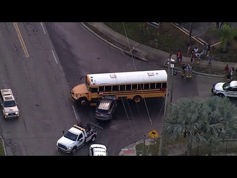 Sky 10: Hillsborough County school bus involved in crash