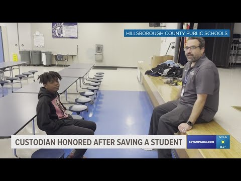 Hillsborough County custodian honored for saving student from choking
