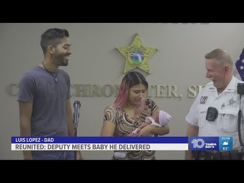 Hillsborough County deputy reunites with family after helping deliver baby