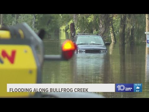 Bullfrog Creek floods Hillsborough after Hurricane Debby