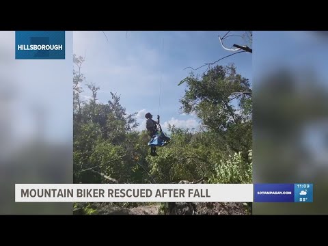 Officials: Mountain biker airlifted, saved by Hillsborough rescue crews