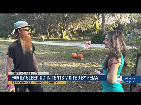 FEMA visits Pasco family living in tents