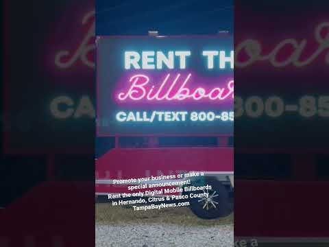 Mobile Billboard Hernando County FL. Rent a billboard in Spring Hill, Brooksville, Weeki Wachee
