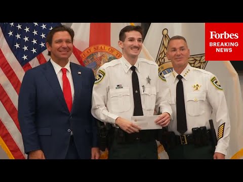 Gov. Ron DeSantis Awards Law Enforcement Bonuses In Hillsborough County, Florida