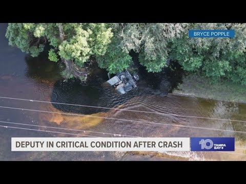 Pasco County deputy in critical condition after car overturns, submerges in water, officials say