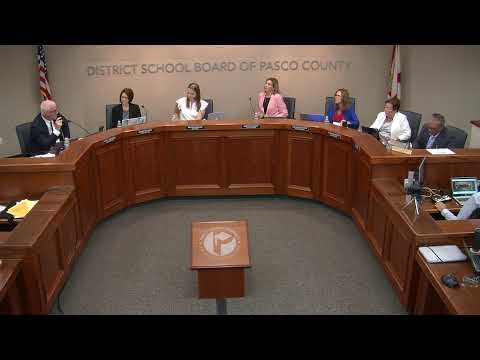 Pasco County School Board Meeting- August 1, 2023