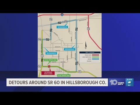 Drivers to see detours around SR 60 in Hillsborough County