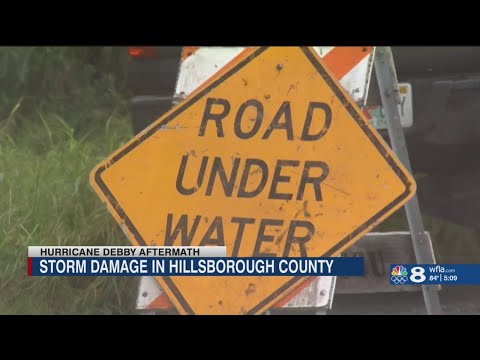 Hurricane Debby caused washouts, storm drain failures, and flooded roads in Hillsborough County