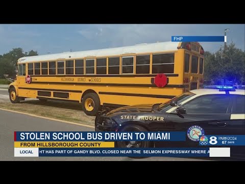 FHP: Man steals Hillsborough school bus, drives it to Miami while ‘high and drunk’