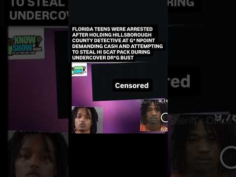 FLORIDA TEENS WERE ARRESTED AFTER HOLDING HILLSBOROUGH COUNTY DETECTIVE AT G* NPOIN DEMANDING CASH