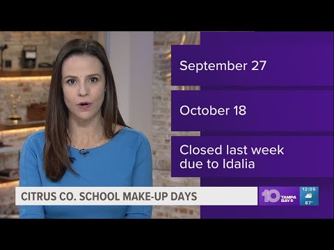 Citrus County schools announce hurricane makeup days