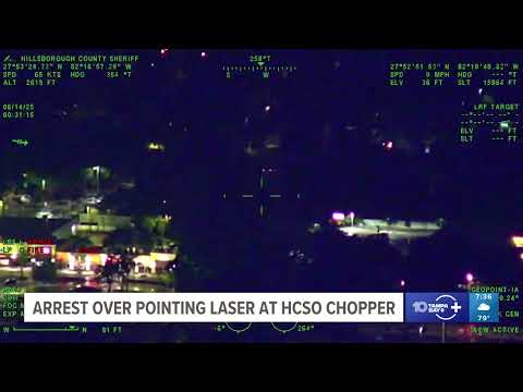 Hillsborough County deputies arrest man accused of pointing laser at chopper