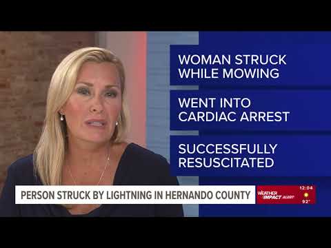 Woman gets struck by lightning while mowing lawn in Hernando County: Fire rescue