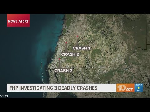 FHP investigating 3 separate deadly crashes in Pasco County