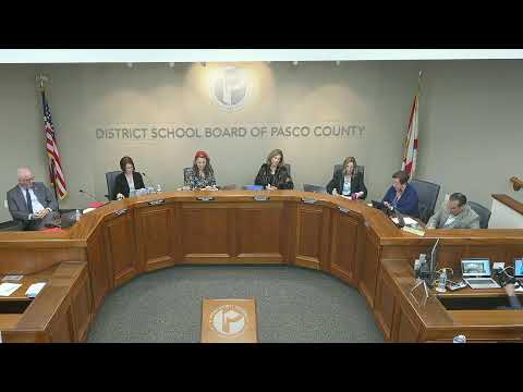 Pasco County School Board Meeting- December 5, 2023