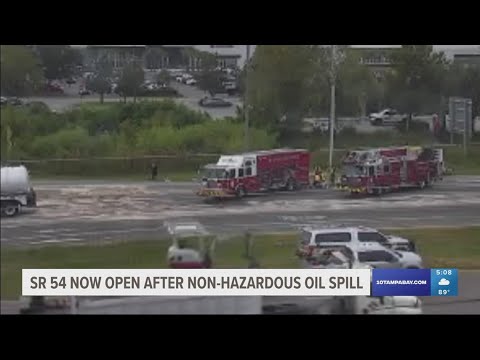 Cooking oil spill prompts partial closure of State Road 54 in Pasco County